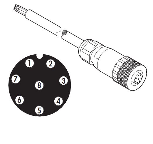 Connecteur femelle 7 pôles, Binder