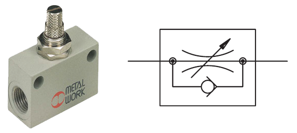 Metal Work 9041002 Flow regulator - In-line - Unidirectional - Aluminum ...