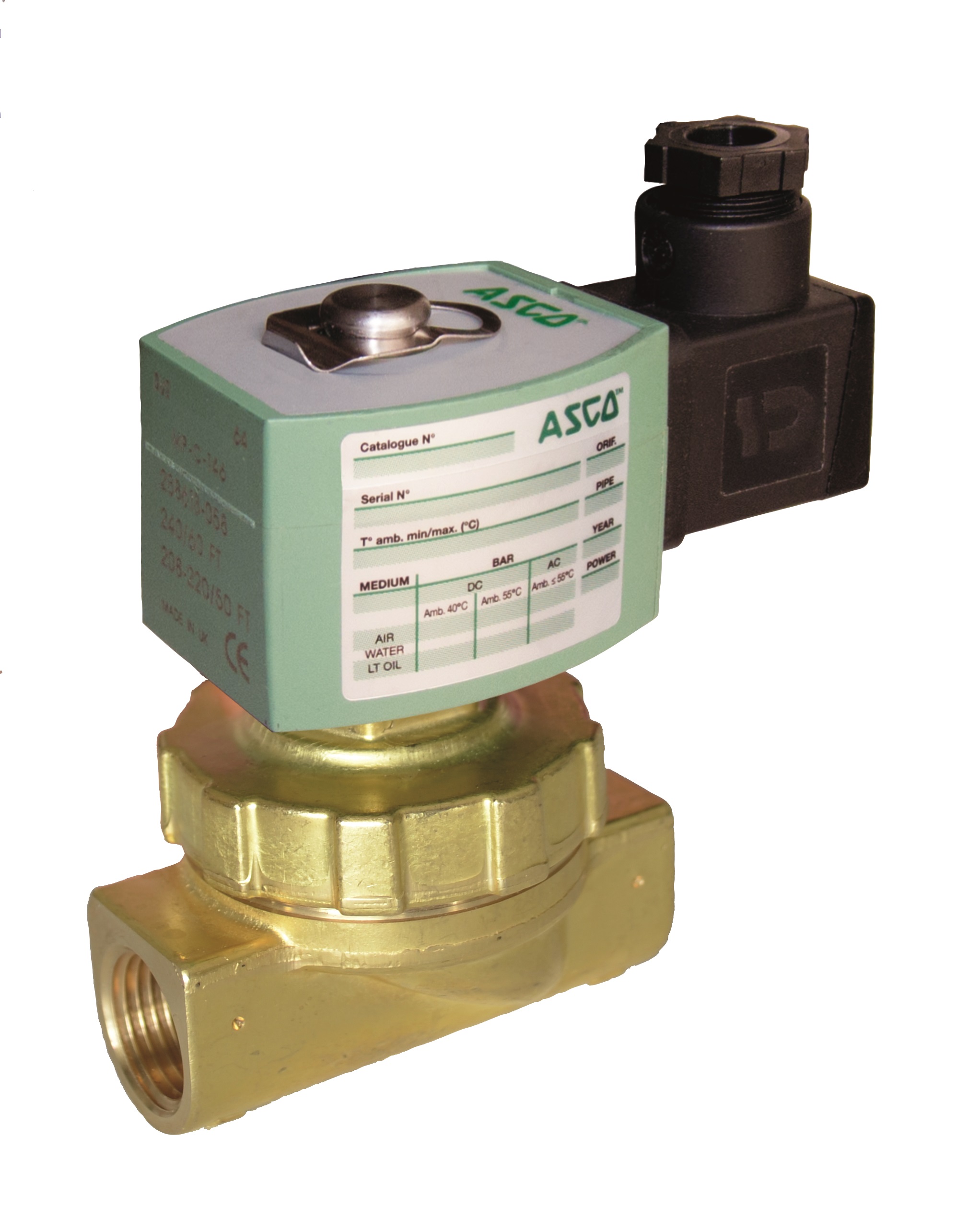 Asco E220K403S1T00H1 ASCO Solenoid valve Serie 220 Brass body PTFE