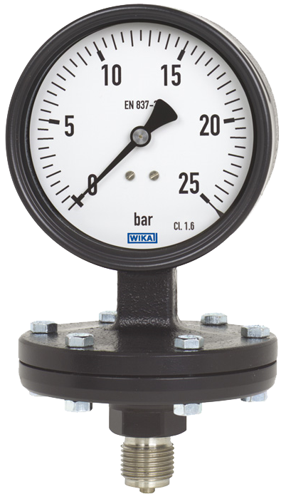 WIKA Pressure gauge on plate 100mm Cast Iron G1 2 No glyc