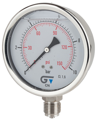marque generique - Manomètre, Boîtier En Acier Inoxydable, Rempli De Liquide,  Montage Arrière 0-100 Psi - Presses et serre-joints - Rue du Commerce