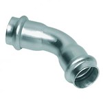 Coude FF 45° pressfitting inox  Ø 28