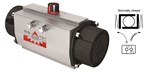 Actuator - Anodized aluminum - NBR - F07 - F10 - #22 - 14 springs - PN8 - Single acting - 100°C