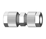 Push-On fitting - Straight double  - PVDF - Ø pipes : 8x6 mm - 10 bar