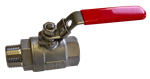 Vanne à sphère corps deux pièces en inox - 2/2 - G1/4" MF - PN63 - max. 180°C