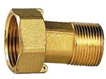Half-coupling + flat brass gasket Ø 3/4" F x 1/2" M