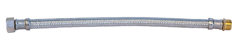 Flexible EPDM avec tresse en inox - Ø13mm - G1/2"MF - 600mm - max. 10bar - max. +90°C - avec joint