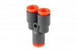 Push-in fitting - Y - Technopolymer - Union - Ø4 mm - 12 bar