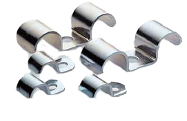 Wall fixation for tubes - Galvanized steel - for tube Ø4 mm - 85°C