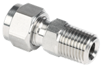 Double ring compression fitting - Male connector Type SMC - Stainless steel - 10mm - R3/8" M