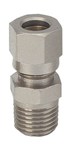 Ring compression fitting - Stud - Nickel-plated brass - R3/8" M - Ø8X6 mm