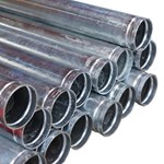 Tube acier soudé DIN 2458  Ø 76.1 x 2.6 rainuré 2 extrém. galva