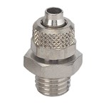 Raccords "Push on" pour tubes - Piqu. droit cylindr. - Laiton nickelé - G1/8" M - Ø6X4 mm - 18 bar