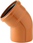 Coude 45° PVC égout rouge  Ø 125