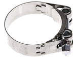 Hinge bolt clamps for hose Ø 17-19 mm - 1.4016 Stainless Steel clip - Steel screw - Width: 18 mm