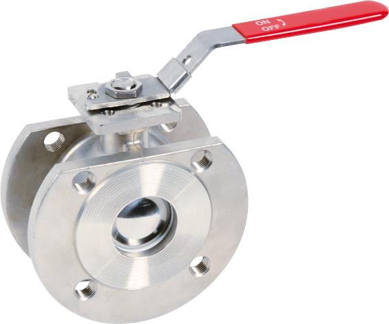 Vannes à sphère - Inox 316  - PTFE - DN80 - Wafer GN16 - PN16 - 2/2 - 2 pièces - 180°C