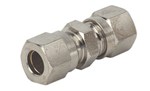 Ring compression fitting - Straight - Nickel-plated brass - Ø8 mm - 60 bar