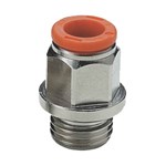 Raccords pour tubes - Droit cylindrique - Laiton nickelé - M5 M - Ø4 mm - 16 bar