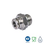 Push-in fitting - Straight - 316 Stainless Steel - M5 M - Ø6 mm - 20 bar