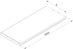 Couvercle pour chemin de câble Trayco larg.100 x Long.2000 mm
