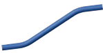 Double curve - Aluminum - Blue - ext. Ø 25 mm - L: 460 cm - 16 bar