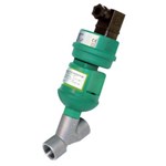 Vanne à soupape à siège incliné - Inox 316L -FPM (Viton®) - G3/8'' FF - PN10 - 2/2  - 230/50 - 145°C