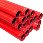 Tube acier soudé DIN 2458  Ø 114.3 x 3.2 rainuré 2 extrém. RAL3000