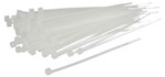 Colliers de serrage blanc transparent difficilement inflammables - 100mm x 2,5mm - 100 pièces