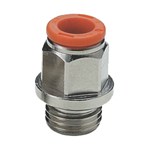 Raccords pour tubes - Droit cylindrique - Laiton nickelé - 1/4" M - Ø6 mm - 16 bar