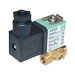 Electrovanne ASCO Série 356 - Laiton - FPM - 3/2 - NF - G1/8'' - 12/DC - Avec commande manu