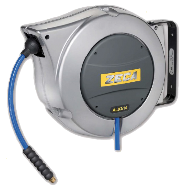 Pneumatic hose reel - tube Ø: 10mm - 15m - PU - Max: 15 bar - Out: G3/8"M - For air and water
