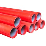 Tube acier soudé iso moyen galva  Ø 1" RAL3000