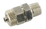 Raccords "Push on" pour tubes - Piquage droit conique - Laiton nickelé - R1/4" M - Ø8X6 mm - 18 bar
