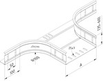 Dérivation de câble Trayco H.60 x Larg.400 mm*