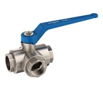 Ball valve - Brass body - PTFE - G2'' FFF - PN25 - 3/2 - L-port - 120°C