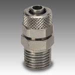 Raccords pour tubes - Droit conique - Laiton nickelé - 1/2" M - Ø15X12,5 mm - 18 bar
