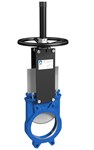Knife Gate valve - GGG50 Cast Iron - NBR - DN250 - Wafer GN10 - PN10 - Unidir.- +80°C - Manual wheel