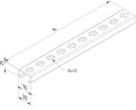 Trayco - Rail de support  h=15  L=400  sendzimir*