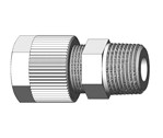 Push-On fitting - Conical straight - PVDF - R1/2" M - Ø pipes : 8x6 mm - 10 bar