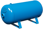 Air Resevoir - 50 liters - Peinted steel - 2X G1"F + 2X G3/8"F - 11bar - +60°C