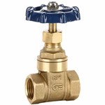 Gate valve - Brass body - Fiber - G1''1/2 FF - (+)180°C - Manually operated