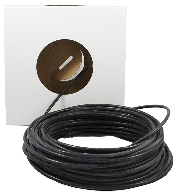 Pneumatic tube in coil - Polyurethane - 5x3 mm - Black - 100 m - Max pressure: 17 bar