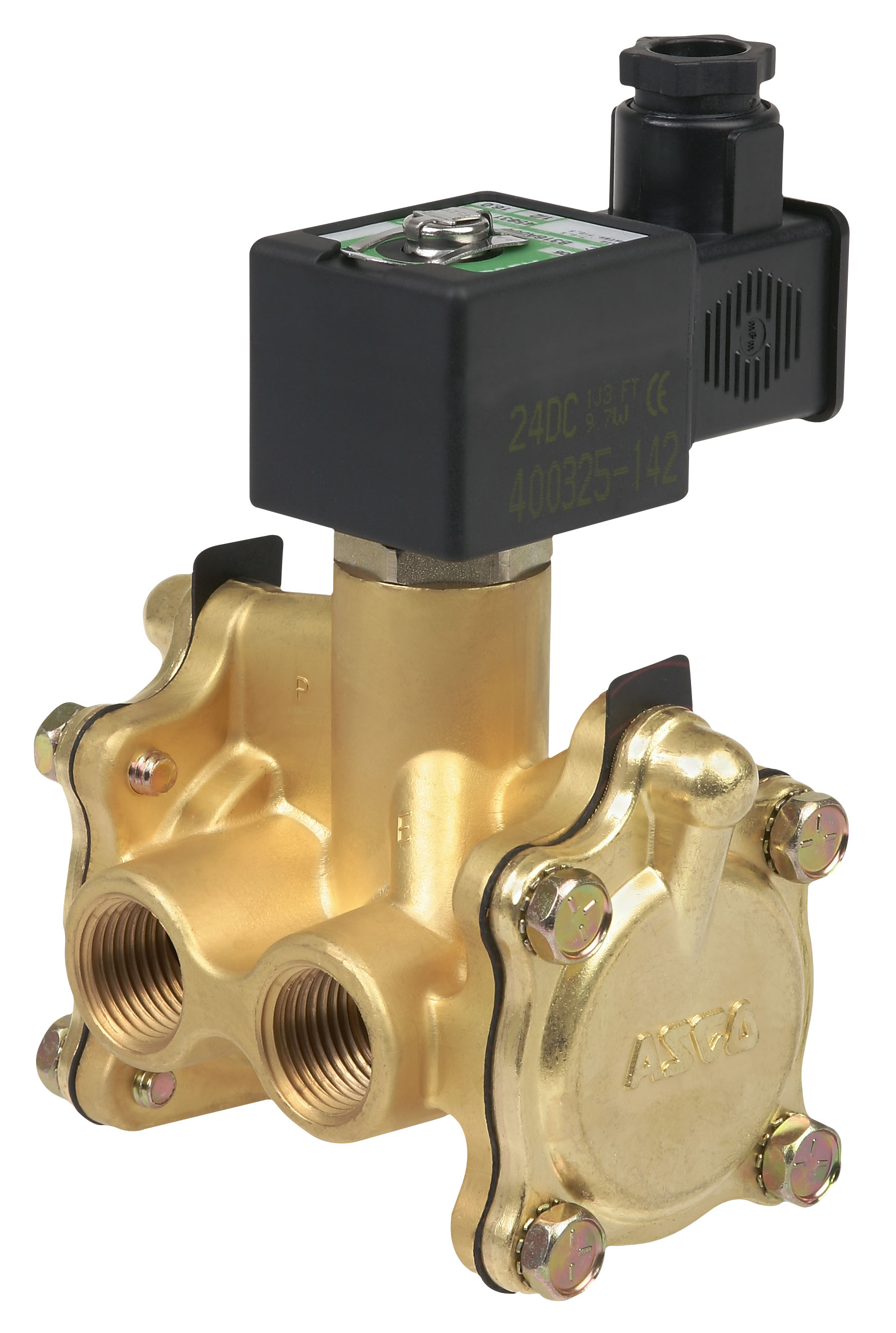 Asco SCB316D014.24/DC PILOT OPERATED SOLENOID VALVE3/2 NC3/8" (DN10)ORIFICE 16,0BRASS