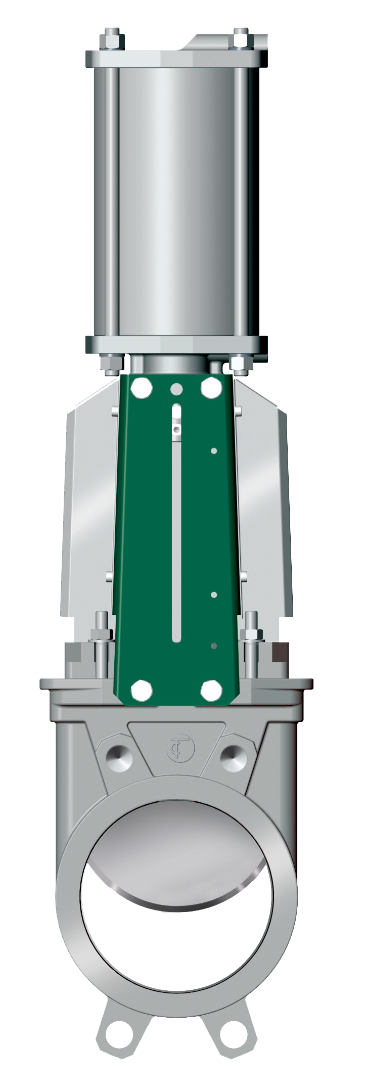 Knife Gate valve Stainless Steel body Metal DN250 Wafer GN10